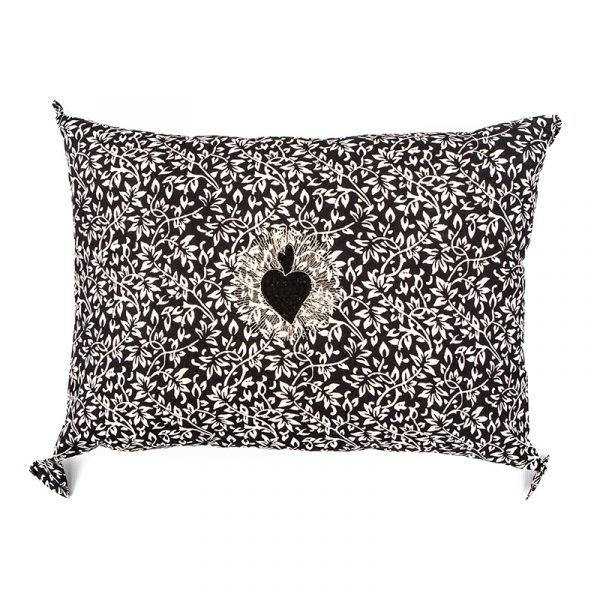 Sacred Heart Cushion in Carbon