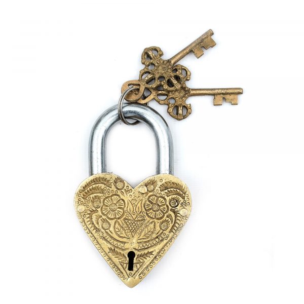 Heart Padlock - Flowers