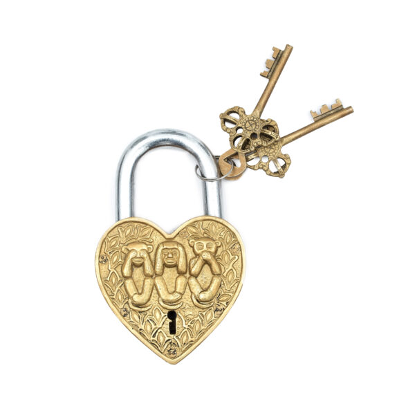Heart Padlock - Monkeys
