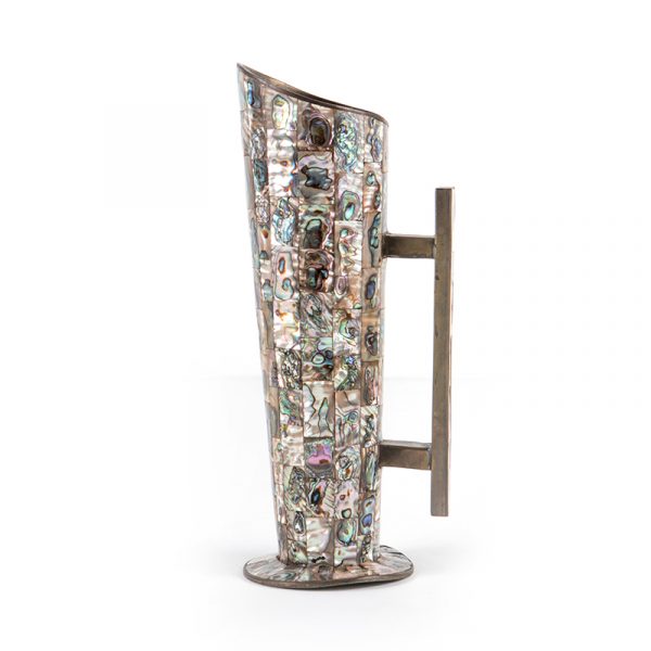 Brass Abalone Vase