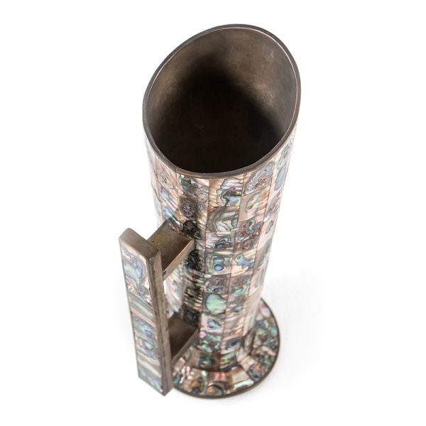 Brass Abalone Vase - Image 2