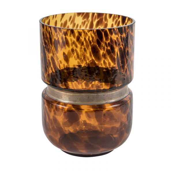 Amber Hurricane Vase