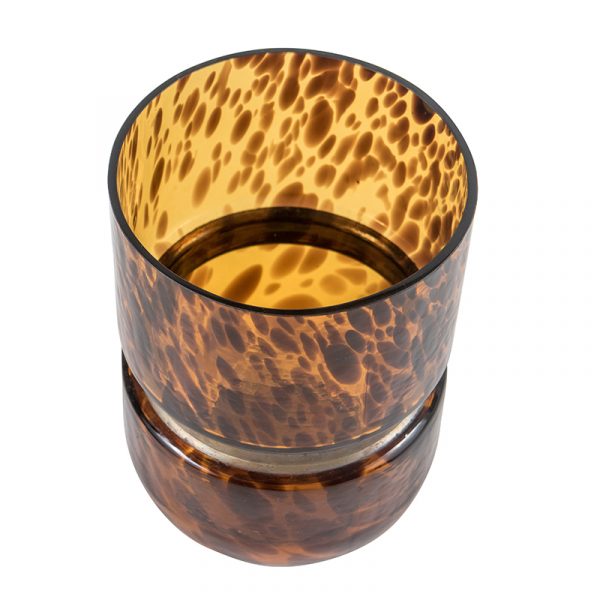 Amber Hurricane Vase - Image 2
