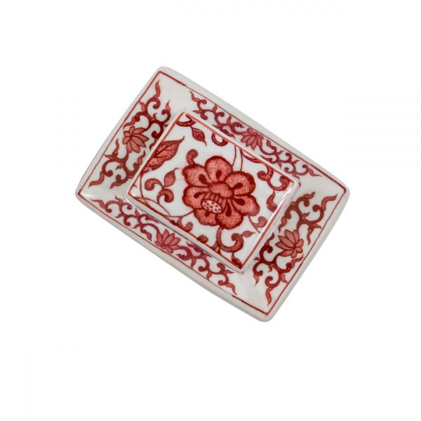 Red & White Lotus Tea Jar- Medium - Image 2