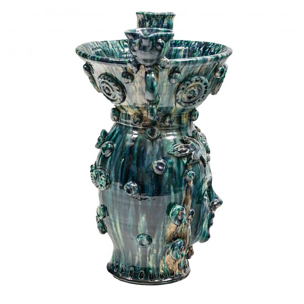 Undina Candle Holder Blue Green - Image 4