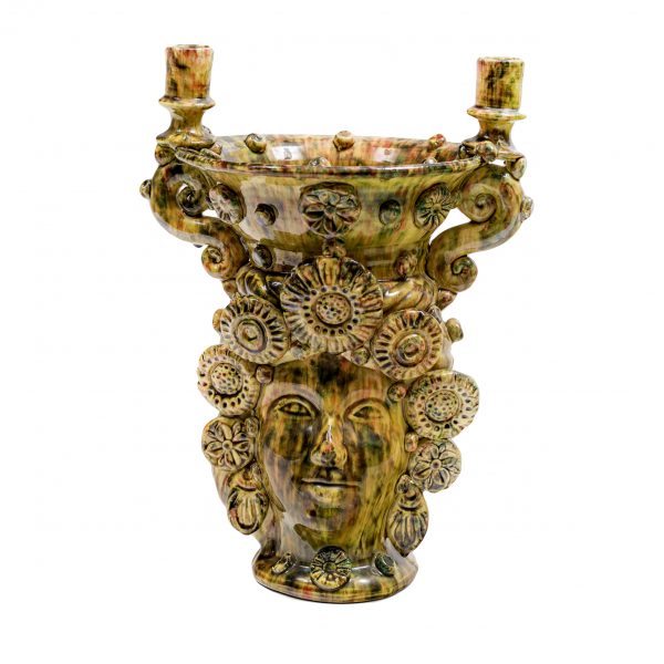 Undina Candle Holder Acid Green