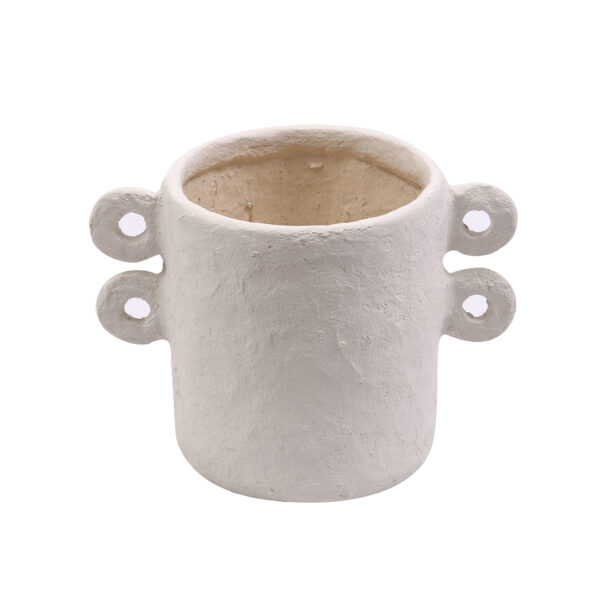Pot Marie Paper Mache Beige - Medium