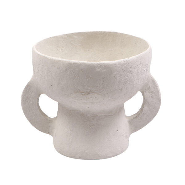 Vase S White Earth