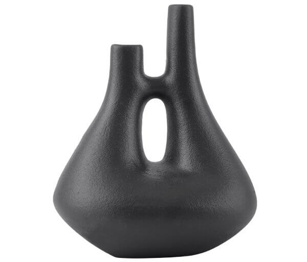 Linked 3 Vase Textured Black