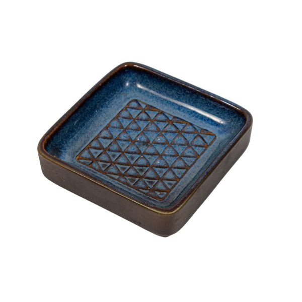 Square Ceramic Plate in Light Blue - Image 2