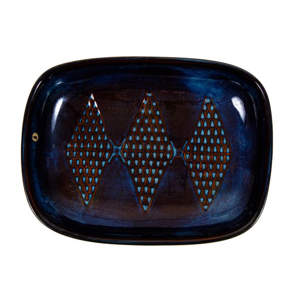 Oval Blue Ceramic Plate