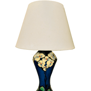 Vintage Floral Ceramic Table Lamp Scandi Pottery 1960s 1970s