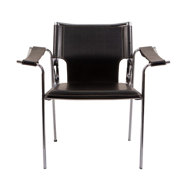 Metal and Leather Chair