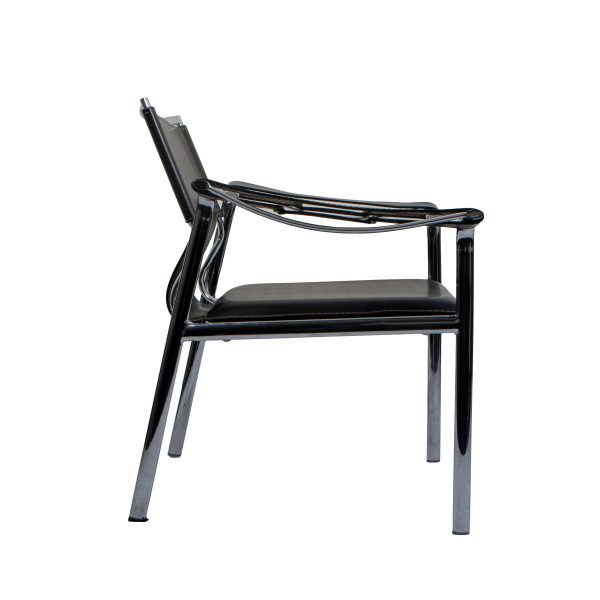 Metal and Leather Chair - Image 3