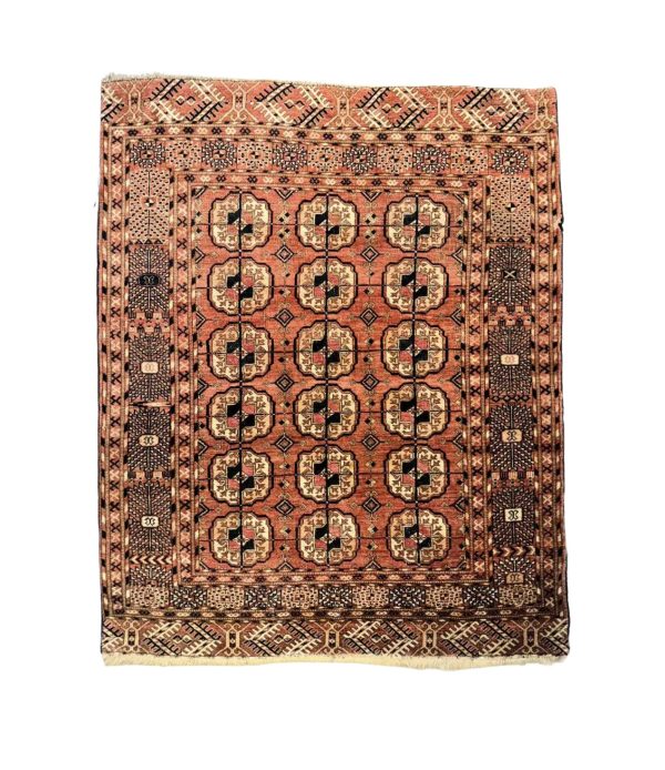 Antique Tekke Turkmen Rug, Soft Warm Red Colour, Circa 1900